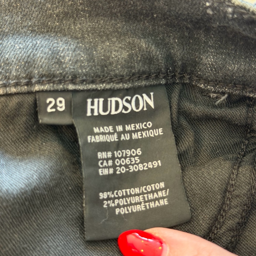 Hudson Jeans Distressed Black Denim Mini Skirt - 29 - Picture 5 of 5